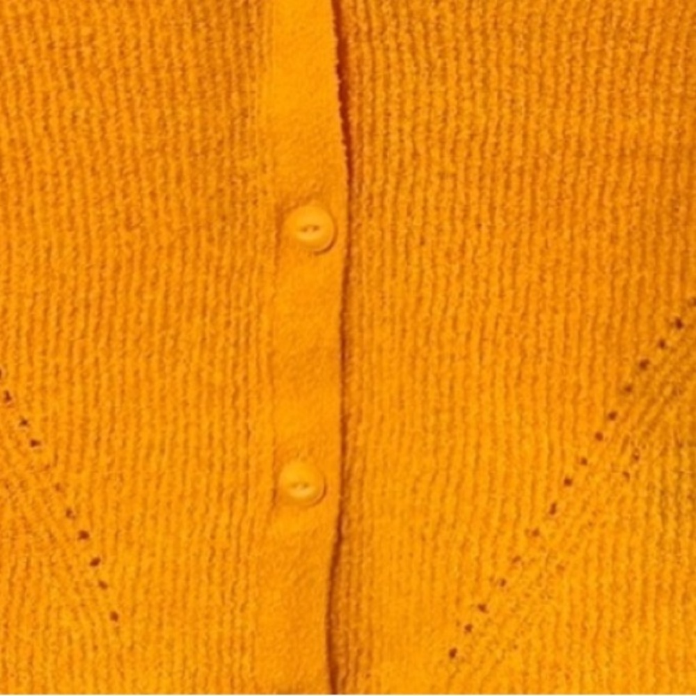 Rag & Bone Soleil Ribbed Cotton-Blend Cardigan - Marigold - Picture 9 of 10